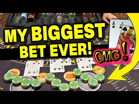 ⚠ DO NOT MISS THIS!!! ⚠ My Biggest Bet EVER on Blackjack at a Vegas Casino
