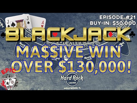 EPIC COLOR UP BLACKJACK Ep 21 $50,000 BUY-IN ~ MASSIVE WIN OVER $125,000 ~ High Limit W/ $7000 Hands