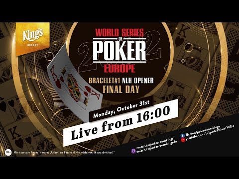 ♠️♥️ Final Day of  €350 WSOP Europe Opener Events #1, live from King´s Resort 👑