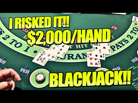 Blackjack $2,000/HAND: It Gets Crazy And I TILT For a MASSIVE SWING