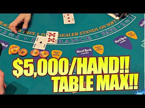 TABLE MAX $5,000/HAND! QUICKEST BLACKJACK TABLE WIN!